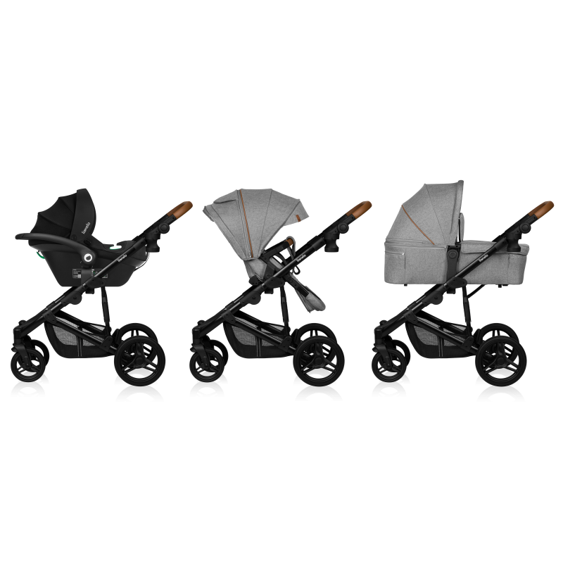 Lionelo Mari Tour 3in1 Grey Stone — Kombikinderwagen