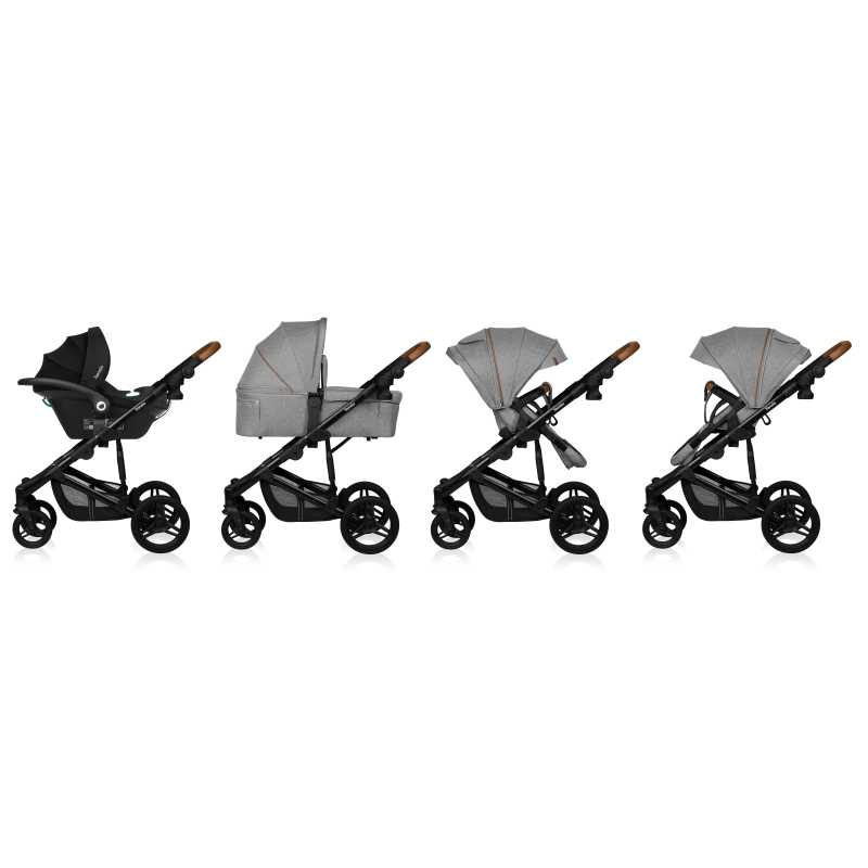 Lionelo Mari Tour 3in1 Grey Stone — Kombikinderwagen