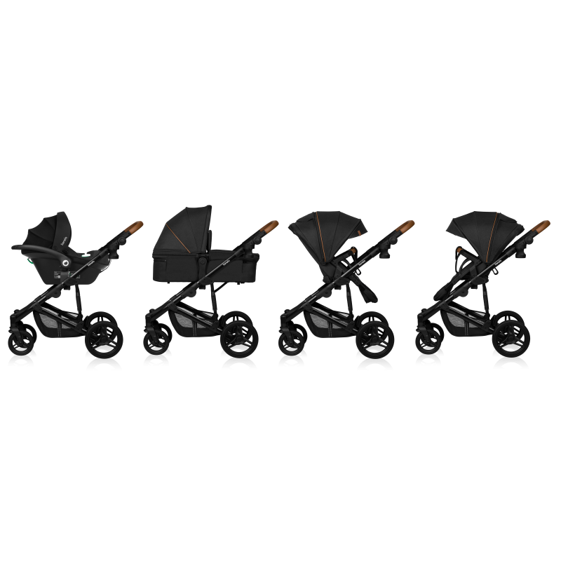Lionelo Mari Tour 3in1 Black Onyx — Kombikinderwagen