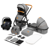 Lionelo Amber 3in1 Grey Stone — Kombikinderwagen