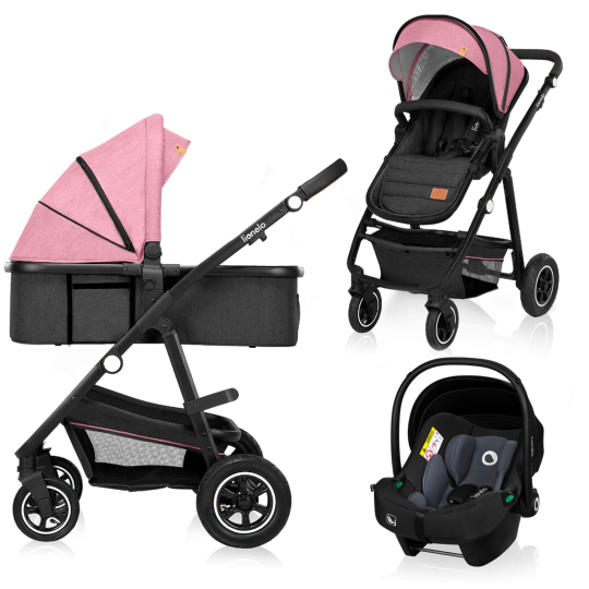 Lionelo Amber 3in1 Pink Rose — Kombikinderwagen