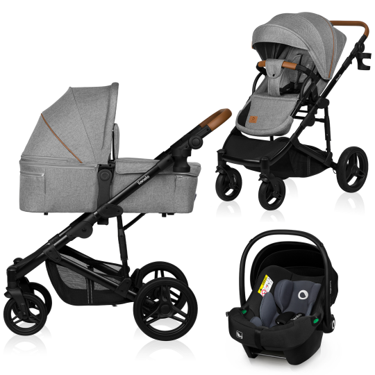 Lionelo Mari Tour 3in1 Grey Stone — Kombikinderwagen