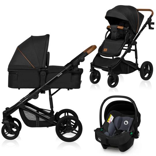 Lionelo Mari Tour 3in1 Black Onyx — Kombikinderwagen