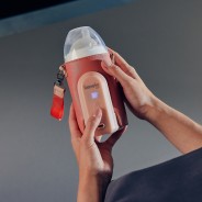 Lionelo Thermup Go Evo Coral Pink — Tragbarer Flaschenwärmer