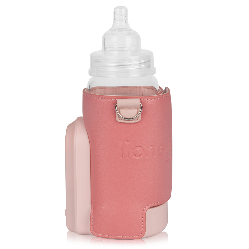 Lionelo Thermup Go Evo Coral Pink — Tragbarer Flaschenwärmer