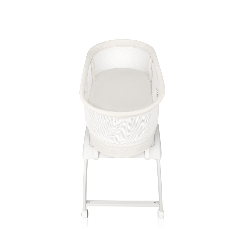 Lionelo Coral White — Kinderbett-Wiege mit Waagefunktion