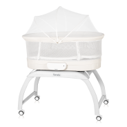 Lionelo Coral White — Kinderbett-Wiege mit Waagefunktion