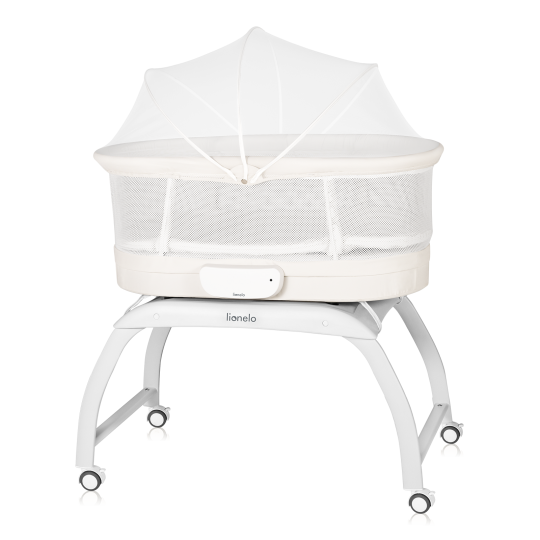 Lionelo Coral White — Kinderbett-Wiege mit Waagefunktion