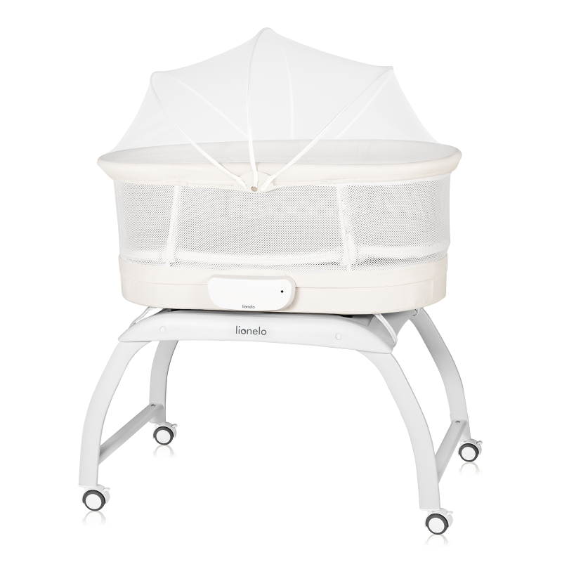 Lionelo Coral White — Kinderbett-Wiege mit Waagefunktion
