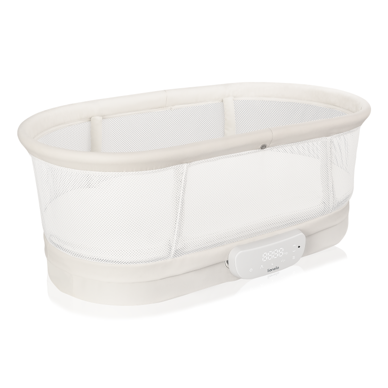 Lionelo Coral White — Kinderbett-Wiege mit Waagefunktion