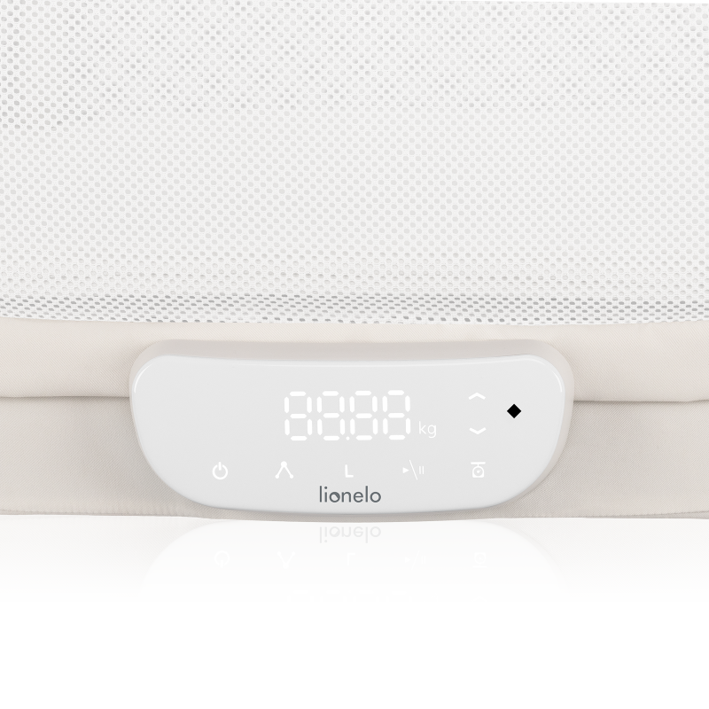 Lionelo Coral White — Kinderbett-Wiege mit Waagefunktion