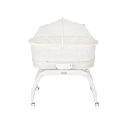 Lionelo Coral White — Kinderbett-Wiege mit Waagefunktion