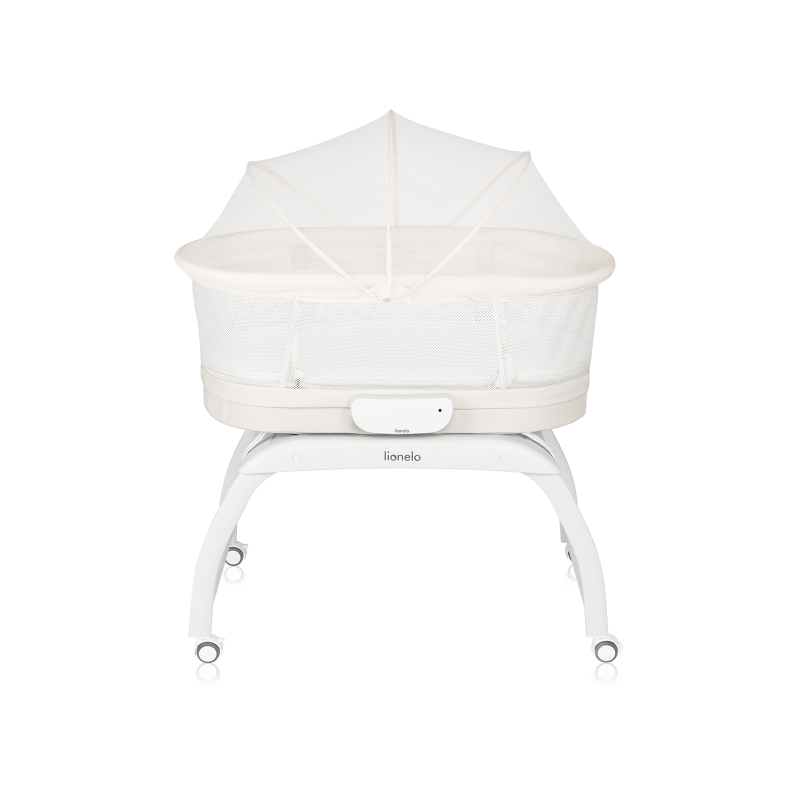 Lionelo Coral White — Kinderbett-Wiege mit Waagefunktion