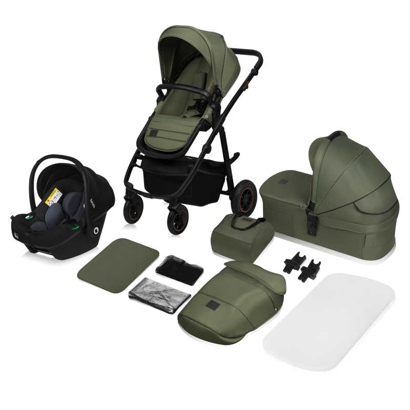 Lionelo Amber Plus 3-in-1 Green Forest — Kombikinderwagen