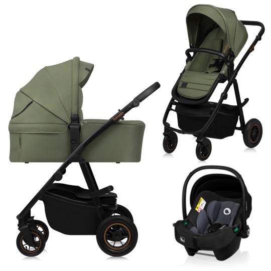 Lionelo Amber Plus 3-in-1 Green Forest — Kombikinderwagen