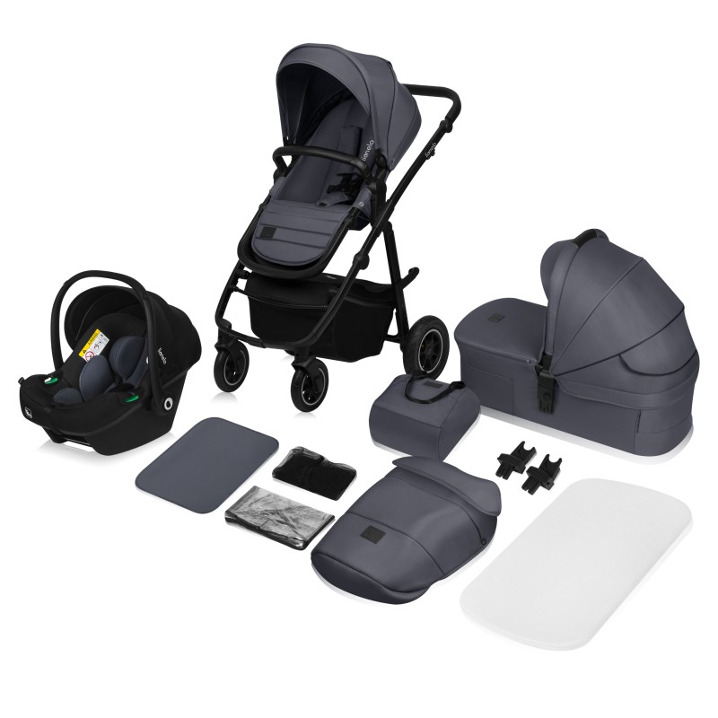 Lionelo Amber Plus 3-in-1 Grey Graphite — Kombikinderwagen
