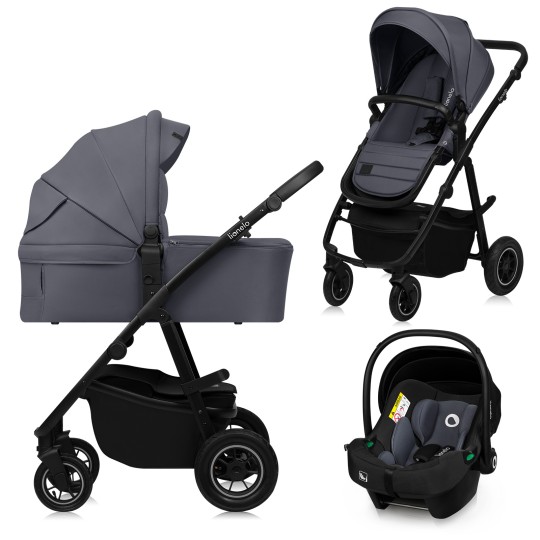 Lionelo Amber Plus 3-in-1 Grey Graphite — Kombikinderwagen