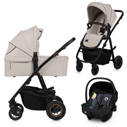 Lionelo Amber Plus 3-in-1 Beige Sand — Kombikinderwagen