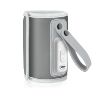Lionelo Thermup Go Grey Silver — Tragbarer Flaschenwärmer