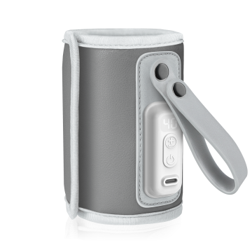 Lionelo Thermup Go Grey Silver — Tragbarer Flaschenwärmer