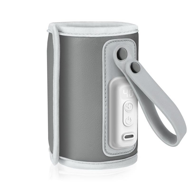 Lionelo Thermup Go Grey Silver — Tragbarer Flaschenwärmer