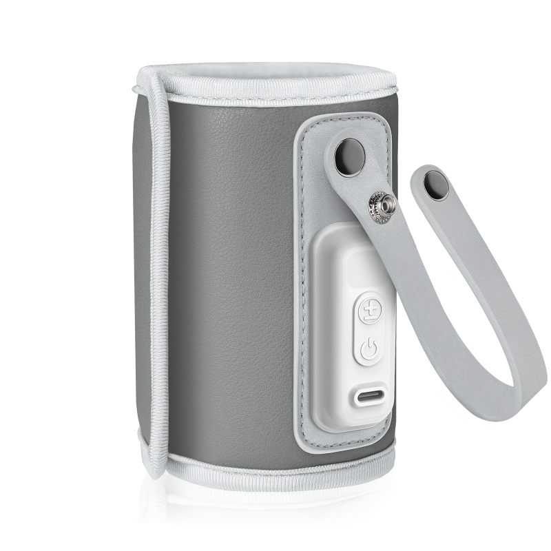 Lionelo Thermup Go Grey Silver — Tragbarer Flaschenwärmer