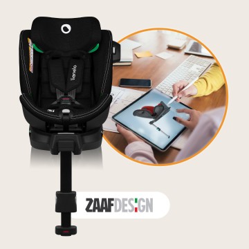 Lionelo ​​Harmony i-Size Black Carbon Bamboo — Kindersitz