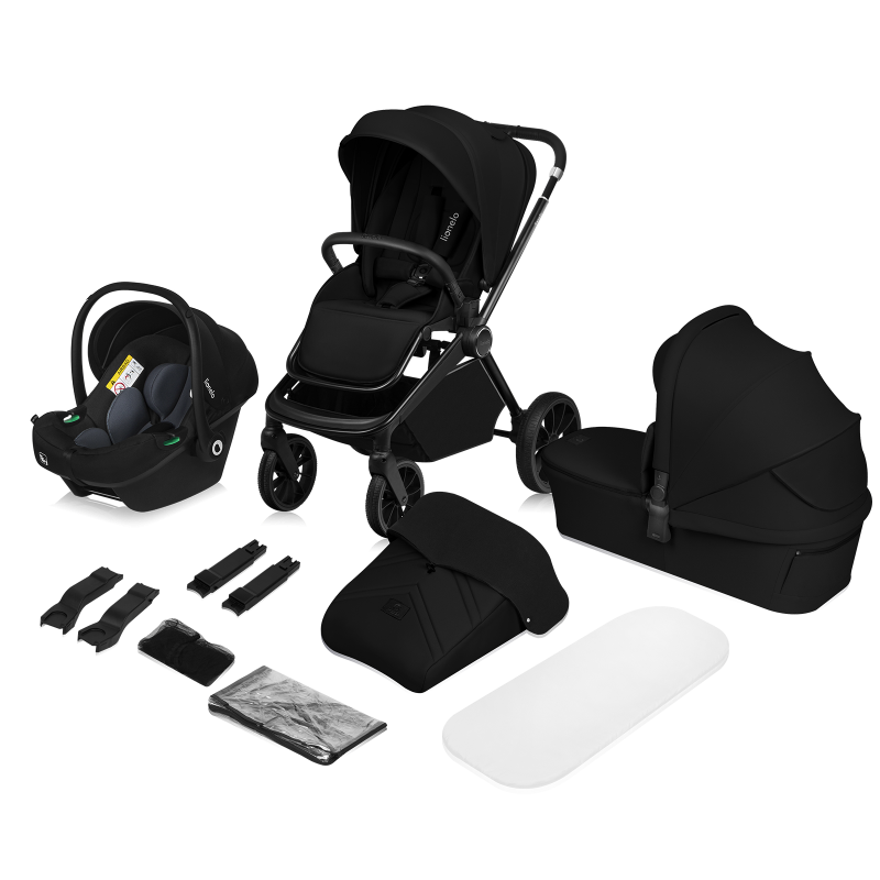 Lionelo Mika Plus 3in1 Black Onyx — Kombikinderwagen