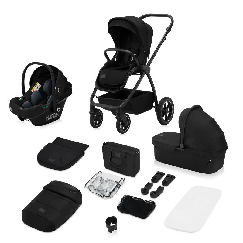 Lionelo Meril 3-in-1 Black Onyx — Multifunktionskinderwagen