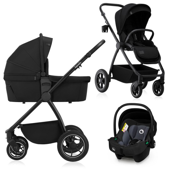 Lionelo Meril 3-in-1 Black Onyx — Multifunktionskinderwagen