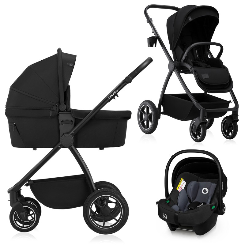 Lionelo Meril 3-in-1 Black Onyx — Multifunktionskinderwagen