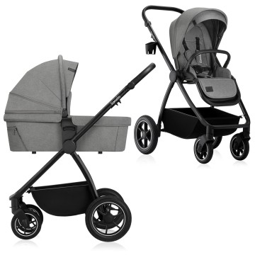 Lionelo Meril 2-in-1 Grey Stone — Multifunktionskinderwagen