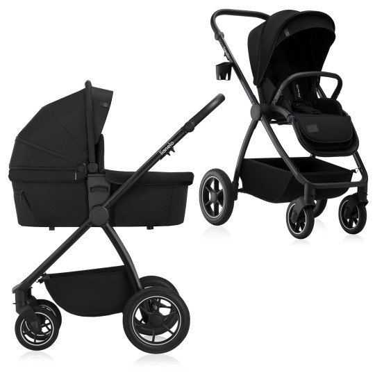 Lionelo Meril 2-in-1 Black Onyx— Multifunktionskinderwagen