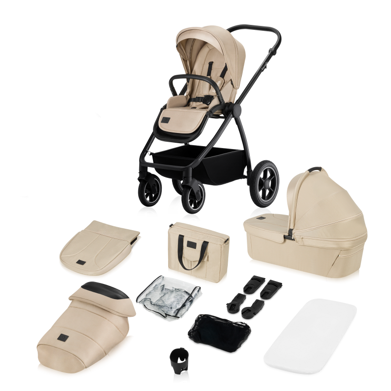Lionelo Meril 2-in-1 Beige Sand — Multifunktionskinderwagen