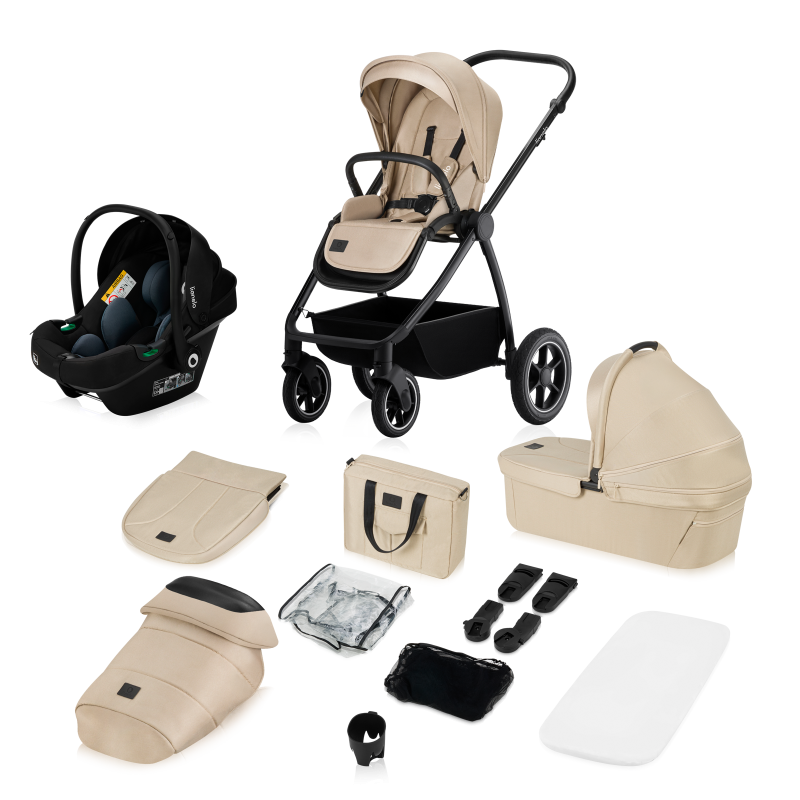 Lionelo Meril 3-in-1 Beige Sand — Multifunktionskinderwagen