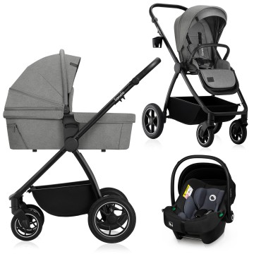 Lionelo Meril 3-in-1 Grey Stone — Multifunktionskinderwagen