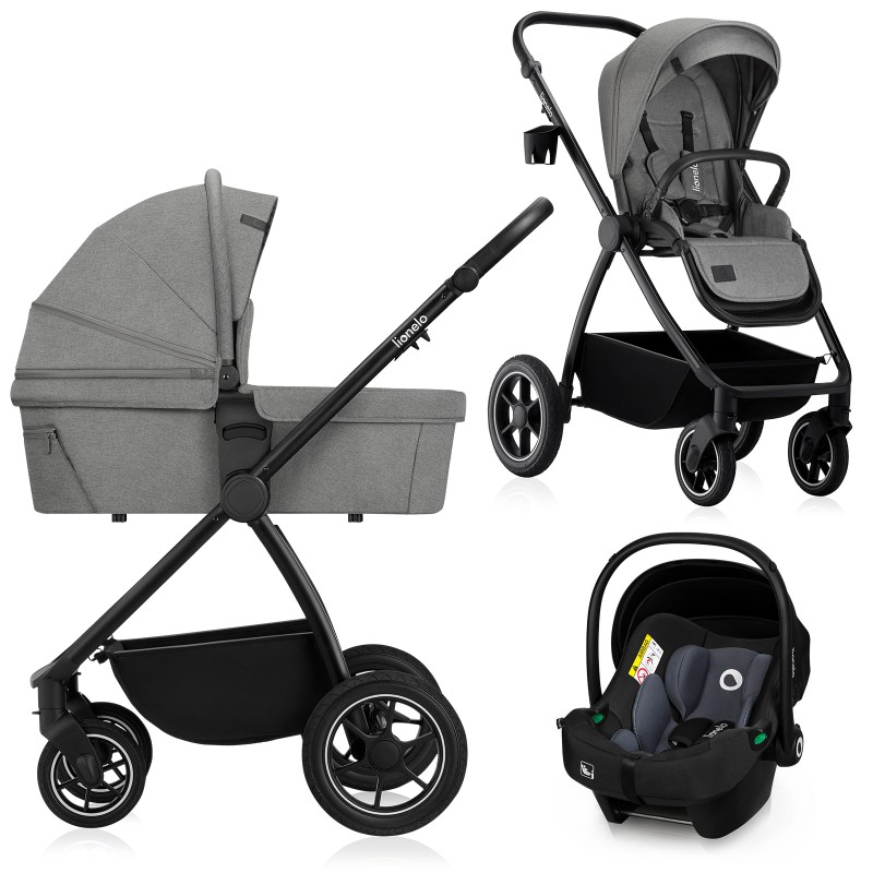 Lionelo Meril 3-in-1 Grey Stone — Multifunktionskinderwagen