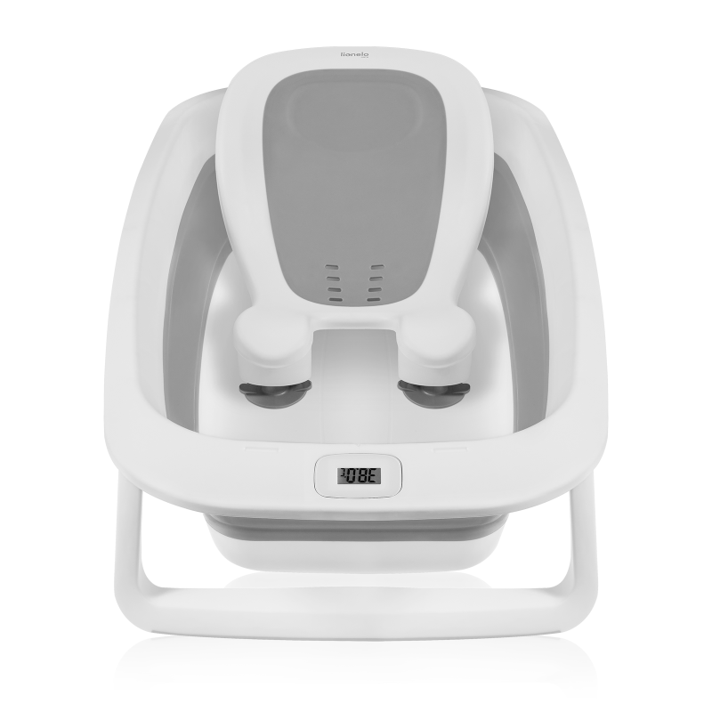 Lionelo BabyBubble Grey Dove — Faltbare Babywanne mit Badeliege