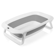 Lionelo BabyBubble Grey Dove — Faltbare Babywanne mit Badeliege