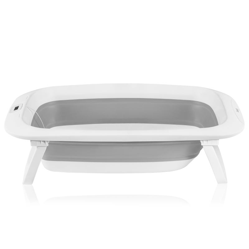 Lionelo BabyBubble Grey Dove — Faltbare Babywanne mit Badeliege