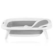 Lionelo BabyBubble Grey Dove — Faltbare Babywanne mit Badeliege