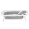 Lionelo BabyBubble Grey Dove — Faltbare Babywanne mit Badeliege