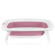 Lionelo BabyBubble Pink Magnolia — Faltbare Babywanne mit Badeliege