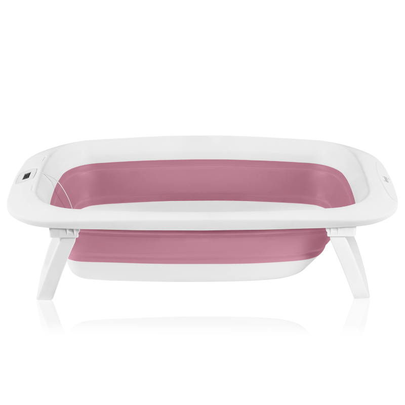 Lionelo BabyBubble Pink Magnolia — Faltbare Babywanne mit Badeliege