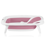 Lionelo BabyBubble Pink Magnolia — Faltbare Babywanne mit Badeliege