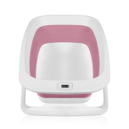 Lionelo BabyBubble Pink Magnolia — Faltbare Babywanne mit Badeliege