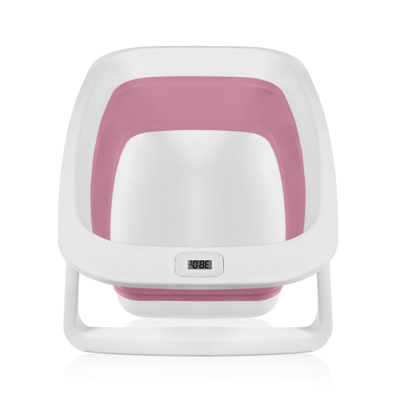 Lionelo BabyBubble Pink Magnolia — Faltbare Babywanne mit Badeliege
