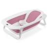 Lionelo BabyBubble Pink Magnolia — Faltbare Babywanne mit Badeliege