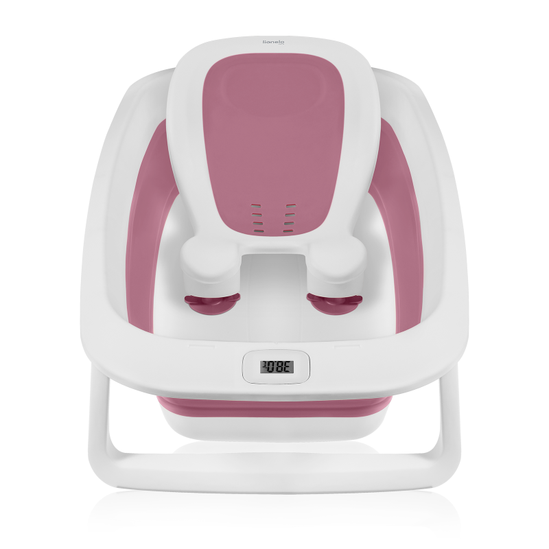 Lionelo BabyBubble Pink Magnolia — Faltbare Babywanne mit Badeliege