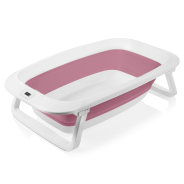 Lionelo BabyBubble Pink Magnolia — Faltbare Babywanne mit Badeliege